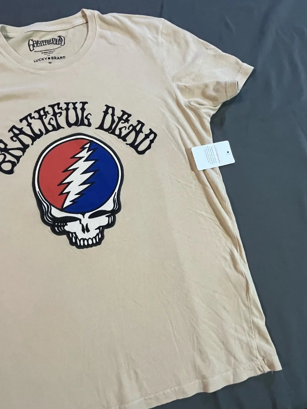 Grateful Dead Embroidered Tshirt, Lucky Brand, Sz M, NWT